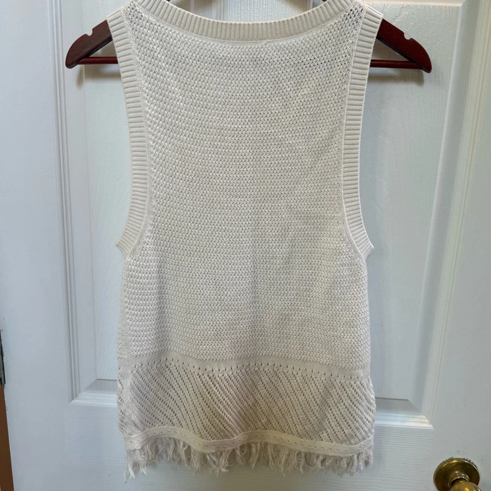 Ramy Brook Fringed Linen Tank Top - Picture 8 of 12